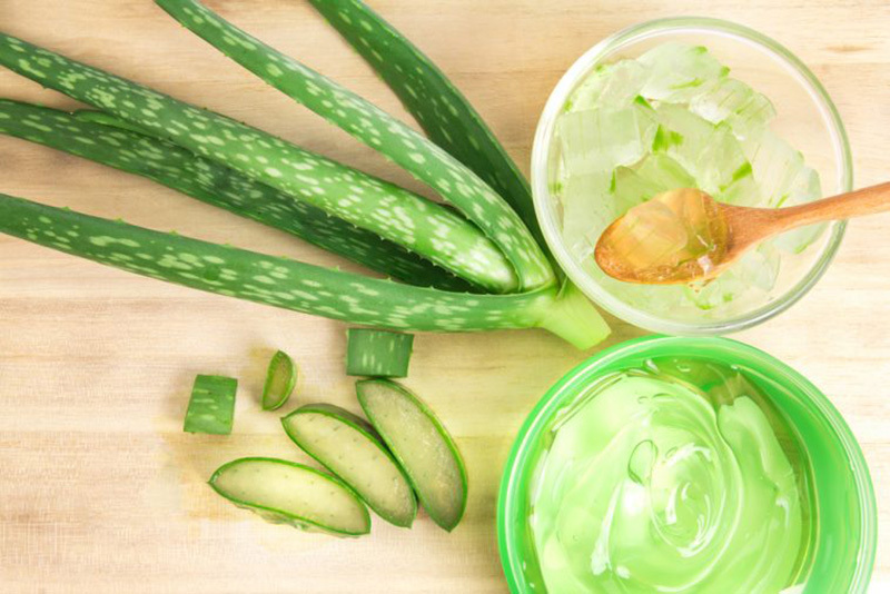 Trị mụn thâm với nha đam giúp vết thương dịu nhẹ, đỡ sưng đau