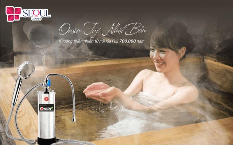 Công nghệ tắm trắng Onsen Nhật Bản sử dụng phương pháp tắm suối nước nóng giúp dưỡng chất làm trắng thẩm thấu vào da tốt hơn