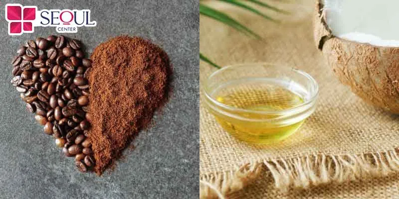 Bã cà phê và dầu dừa có chứa những thành phần giúp làm đều màu da, sáng da hiệu quả