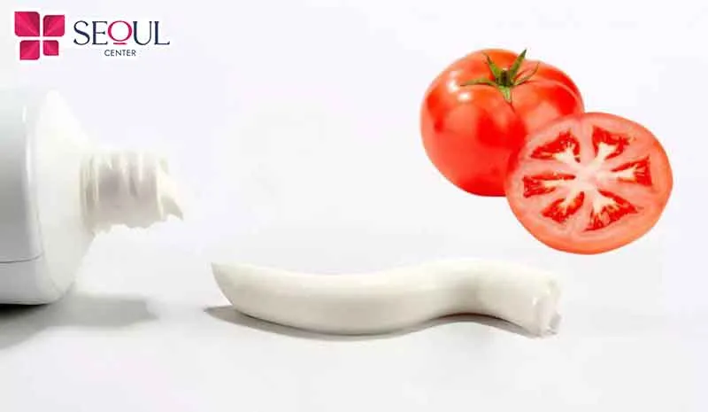 Kết hợp kem đánh răng với cà chua giúp tẩy lông nhẹ nhàng, làm da sáng lên