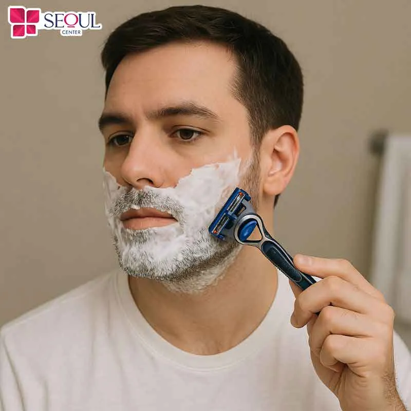 Loại bỏ lông mặt bằng dao cạo thường nhanh chóng nhưng lông mặt sẽ mọc lại nhanh