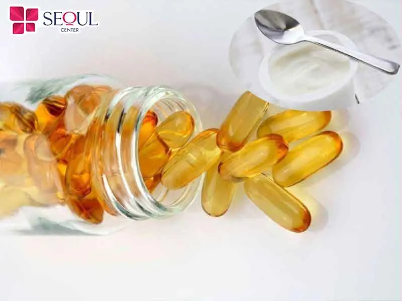 Chuẩn bị khoảng 6-7 viên nang để pha trộn cùng kem trộn trắng da