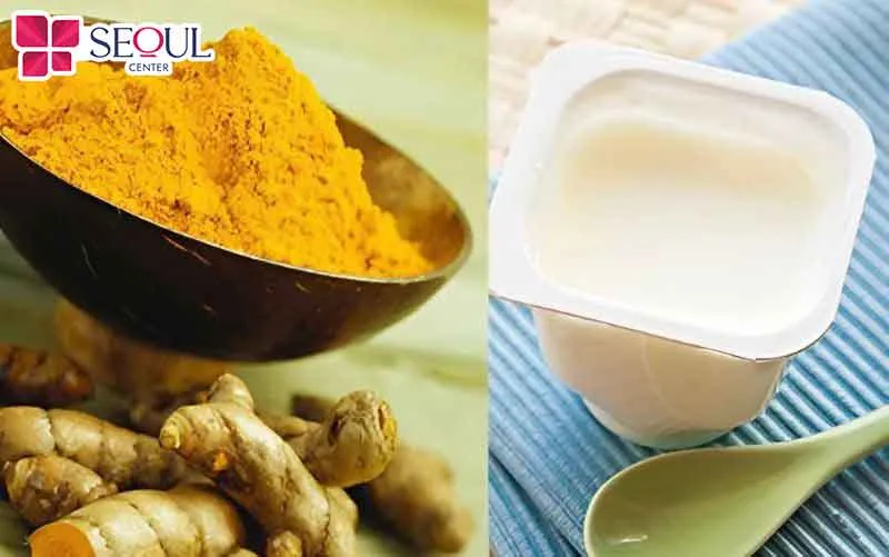 Kết hợp bột nghệ cùng sữa chua để làm trắng da ngay tại nhà