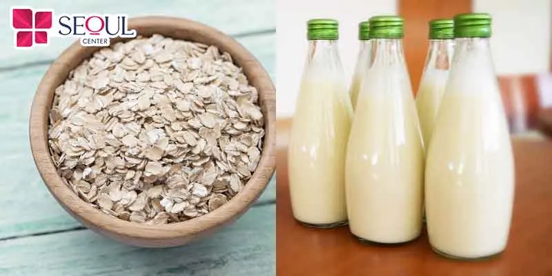 Sự kết hợp giữa bột yến mạch và sữa tươi sẽ giúp da vùng cổ thêm mềm mại, trắng sáng hơn
