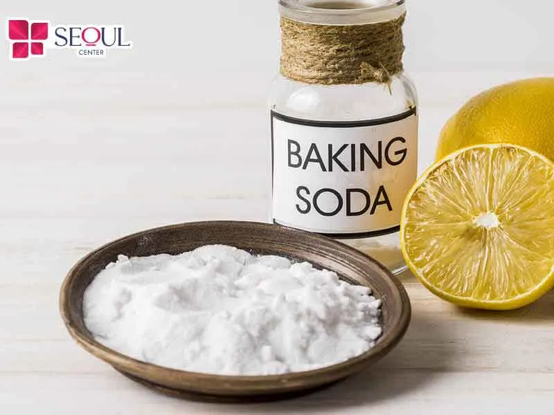 Chanh và baking soda là một trong những cách làm trắng vùng cổ an toàn tại nhà 