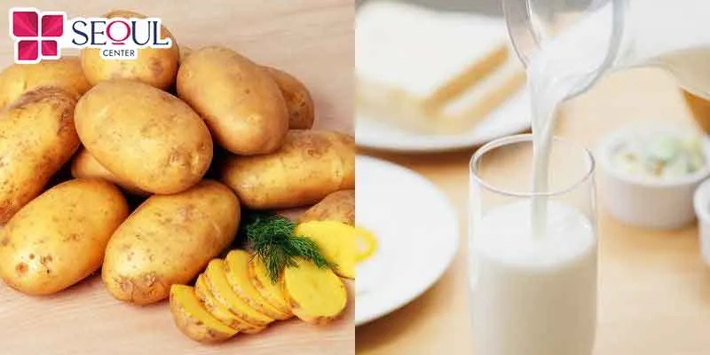 Khoai tây và sữa tươi cho hiệu quả làm sáng da vùng cổ vượt trội