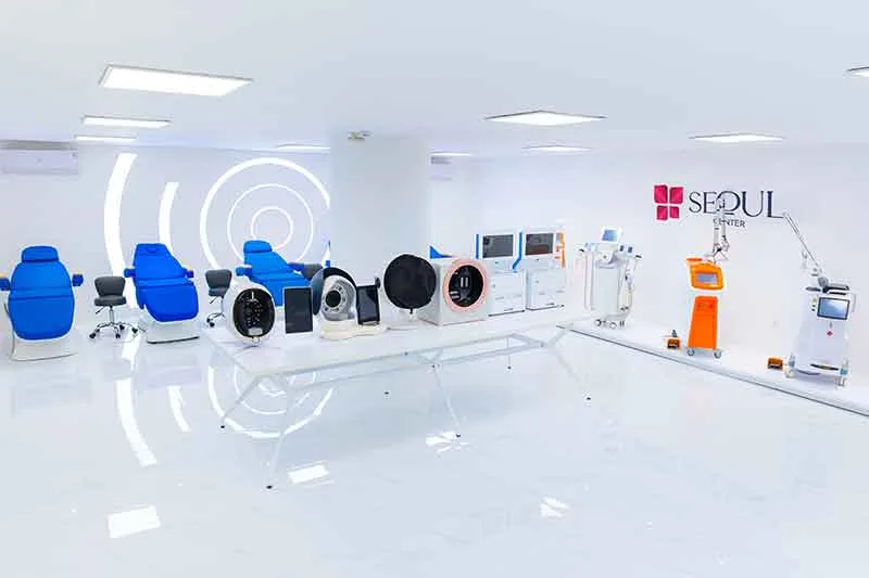 Trang thiết bị máy móc công nghệ hiện đại được Seoul Center đầu tư mạnh mẽ để phục vụ nhu cầu làm đẹp đa dạng của khách hàng