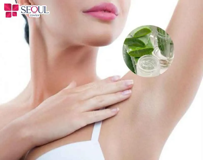 Dưỡng ẩm cho vùng da nách bằng gel nha đam giúp cấp ẩm, làm dịu da