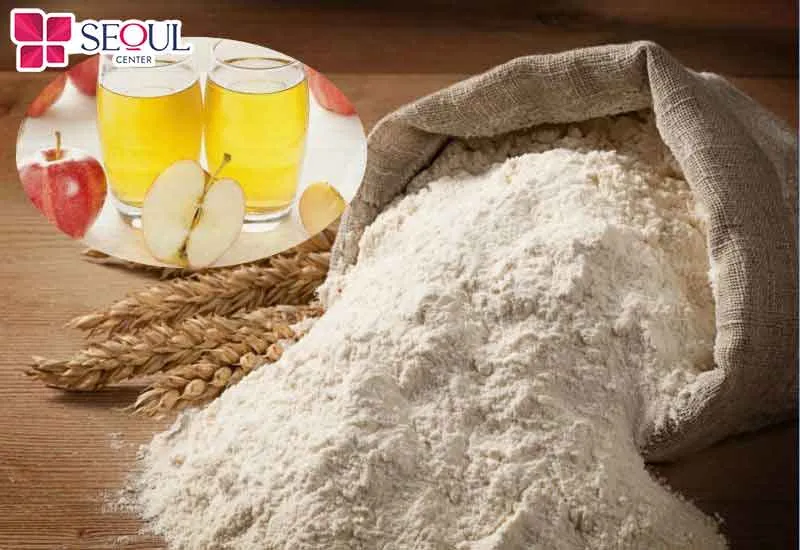 Giấm táo kết hợp bột mì tạo ra hỗn hợp triệt lông hiệu quả