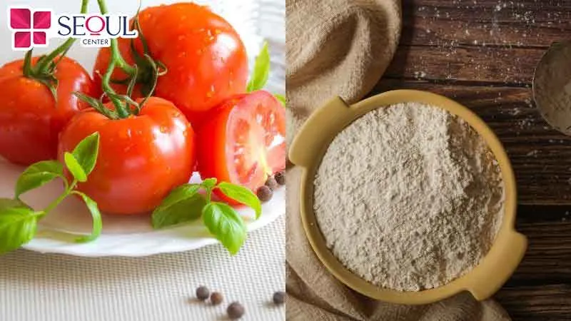 Cà chua và bột mì kết hợp sẽ tạo thành hỗn hợp kết dính, tăng độ bám lông, loại bỏ các sợi lông ở nách 