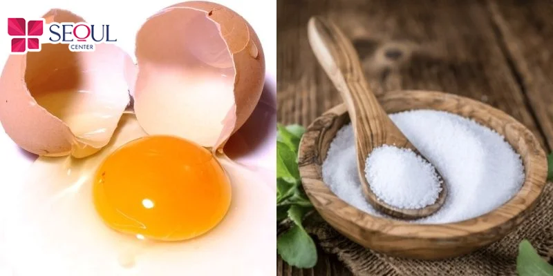 Lòng trắng trứng và đường đun nóng sẽ giúp tạo thành hỗn hợp loại bỏ lông an toàn, da sau wax mềm mịn
