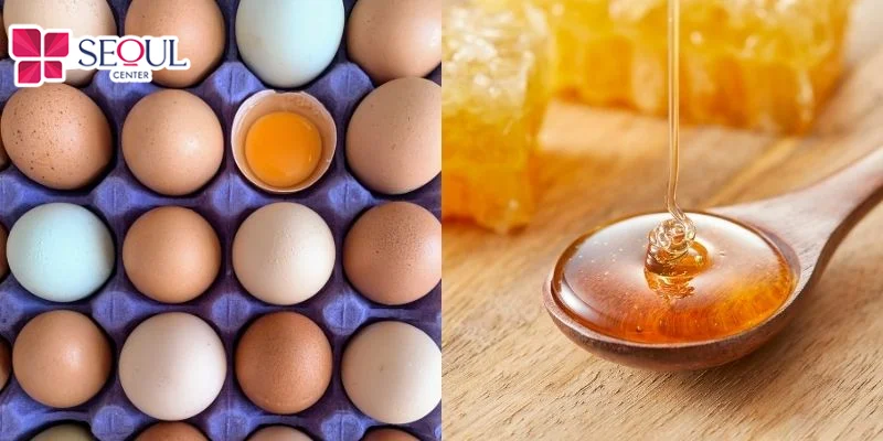 Trứng gà với mật ong kết hợp sẽ tạo thành hỗn hợp wax lông cực tốt