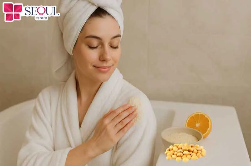 Cách làm bột tắm trắng tại nhà từ bột đậu nành và nước cam, nguyên liệu tự nhiên, an toàn cho làn da