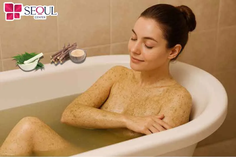 Tắm trắng từ những nguyên liệu thảo dược mang lại cảm giác thư giãn 