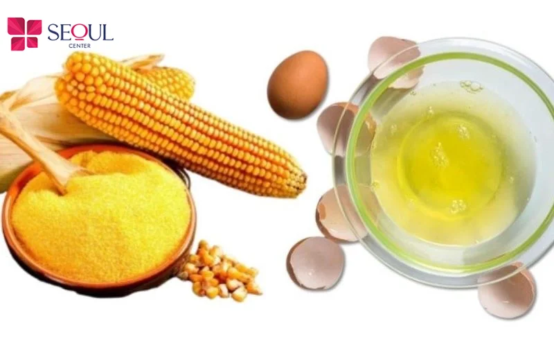 Trứng gà khi kết hợp cùng bột bắp sẽ vừa tẩy đi lông, vừa dưỡng làn da luôn được mềm mịn 