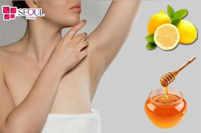 Kết hợp nguyên liệu mật ong và chanh để tạo thành hỗn hợp triệt lông nách mang lại hiệu quả nhanh chóng 
