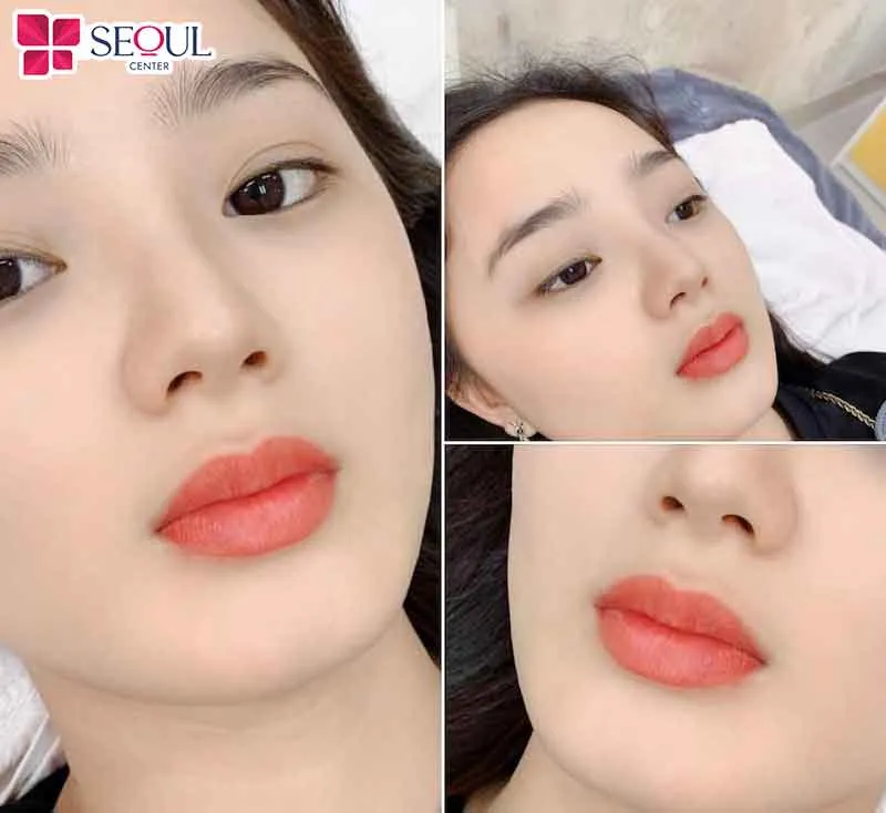 Phun môi nano màu cam đào phù hợp với chị em yêu thích đôi môi trẻ trung, tươi tắn