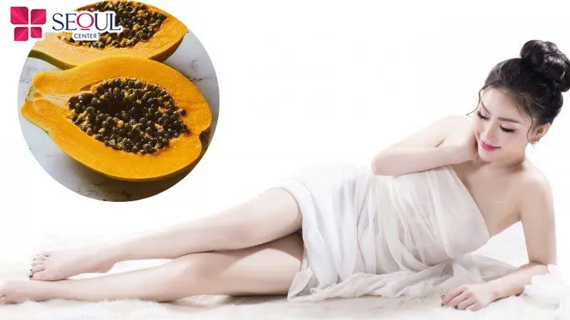 Tắm dưỡng trắng với đu đủ nguyên chất trong một thời gian sẽ giúp dần sáng và đều màu