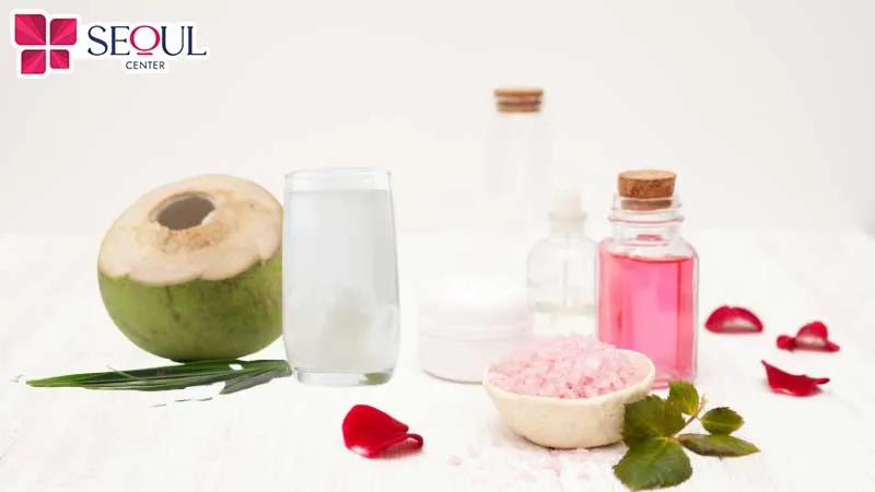 Bí quyết làm đẹp da ngay tại nhà với nước dừa và nước hoa hồng
