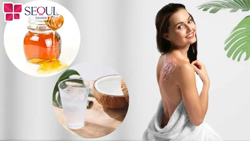 Tắm trắng tự nhiên với nước dừa tươi và mật ong giúp da sáng bật tone 