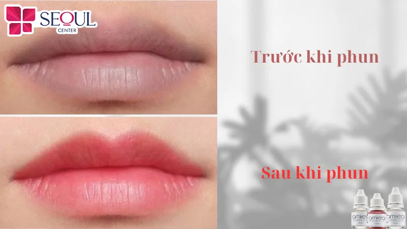 Trước và sau khi phun môi mực hữu cơ