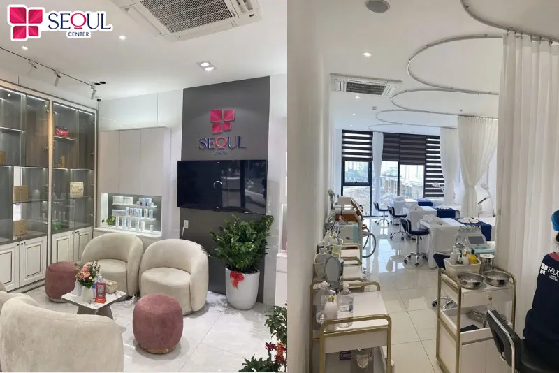 Với không gian được thiết kế sang trọng và riêng tư mang lại cảm giác thoải mái cho khách hàng tại Thẩm mỹ viện Seoul Center Hà Nội