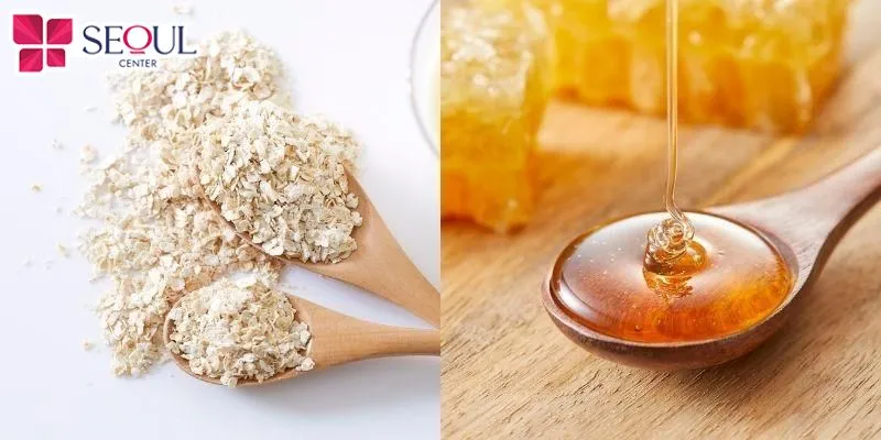 Bột yến mạch kết hợp với mật ong sẽ vừa giúp da chống lão hóa, da sáng, mềm mại và mịn màng hơn