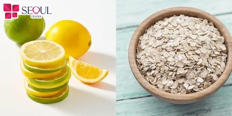 Chanh và bột yến mạch hòa quyện sẽ tạo thành hỗn hợp vừa giúp da sáng vừa dưỡng da khỏe khoắn