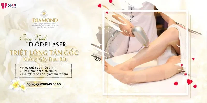 Công nghệ triệt lông tận gốc Diode Laser không gây đau rát, an toàn với hầu hết loại da