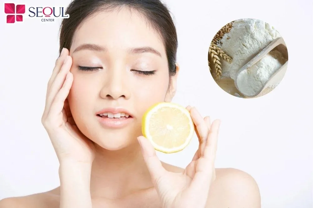 Cách làm trắng da bằng bột mì có thể sử dụng thêm chanh để làm sáng da nhẹ nhàng nhưng phải cấp ẩm sau khi thực hiện