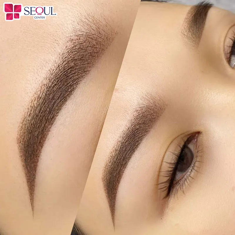 Phun mày vi chạm cũng là kỹ thuật thường được áp dụng khi phun màu cafe