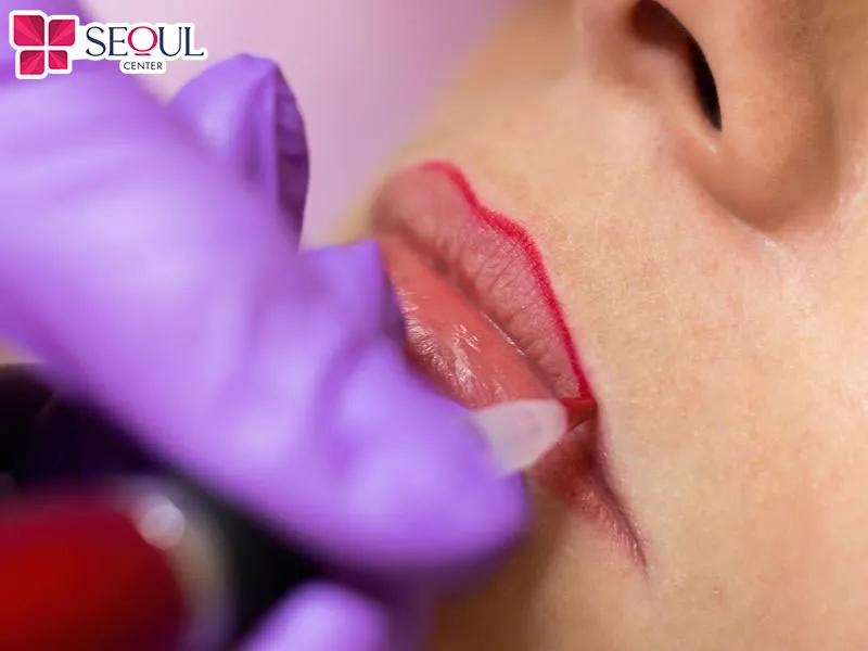 Tùy vào tình trạng môi, bạn cần chủ động yêu cầu kỹ thuật viên linh hoạt điều chỉnh viền môi, khuôn môi để tạo dáng môi đẹp, tránh lem viền