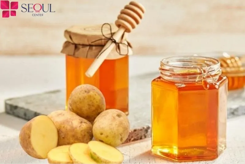 Bộ đôi khoai tây và mật ong được xem là công thức dưỡng trắng tự nhiên an toàn và hiệu quả