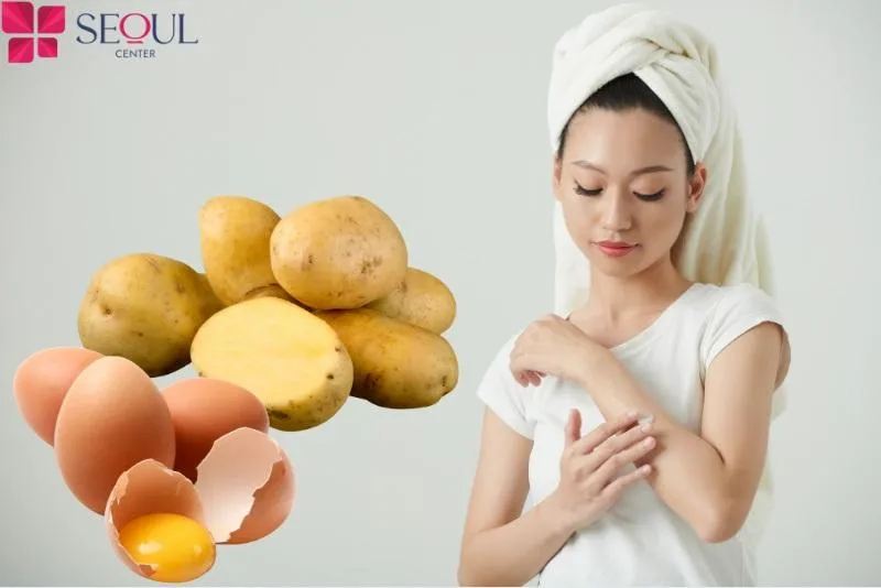 Bộ đôi khoai tây và trứng gà giúp làm sáng da, mịn màng và cải thiện da chảy xệ