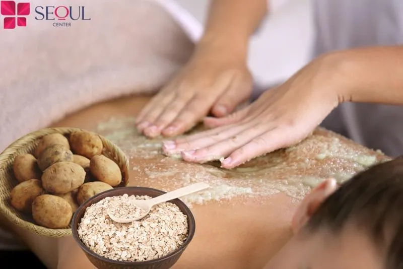 Khoai tây và yến mạch chứa nhiều dưỡng chất giúp làm sáng da, làm mịn bề mặt, giảm sạm và sần