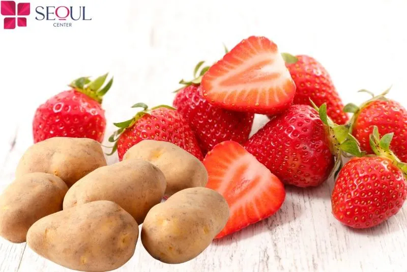 Khoai tây và dâu tây là bộ đôi dưỡng trắng da tự nhiên được nhiều người ưa chuộng