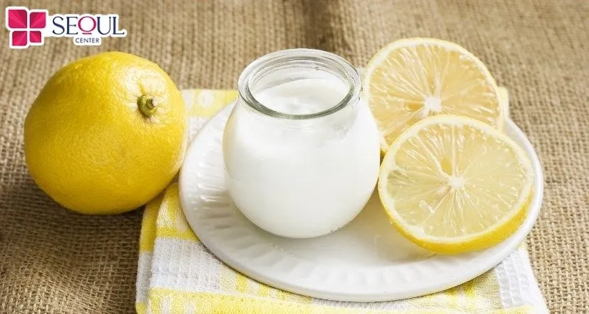 Kết hợp nước cốt chanh và sữa chua để tắm trắng da