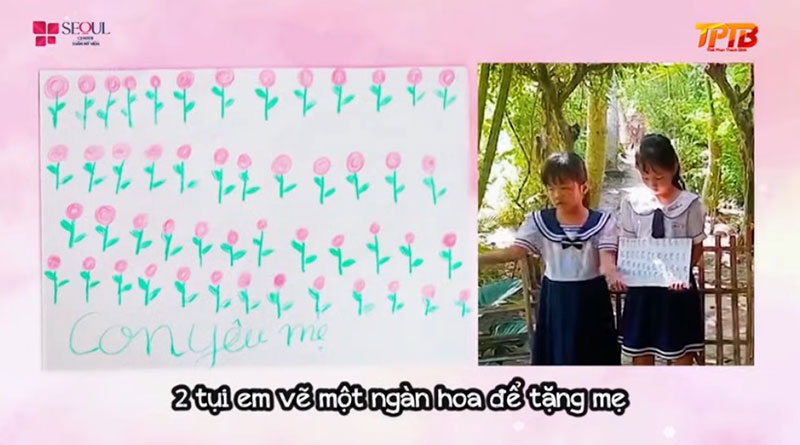 Hai con chị Hằng gửi tặng món quà tinh thần đến mẹ