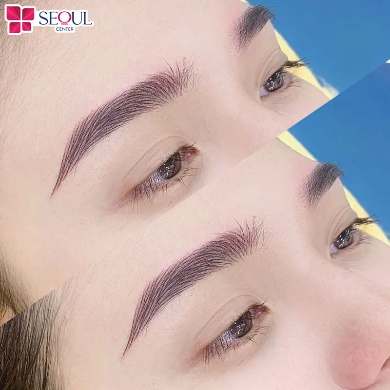 Những ưu nhược điểm của điêu khắc chân mày, giúp mang lại dáng mày trông tự nhiên, sợi mày xen lẫn với lông mày thật