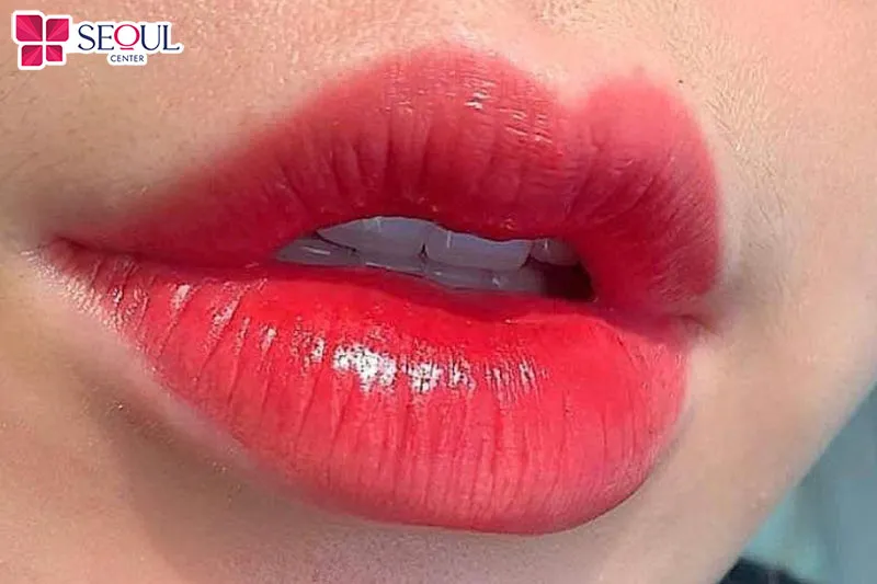 Môi màu đỏ hồng với nhẹ nhàng nữ tính phù hợp với độ tuổi 35