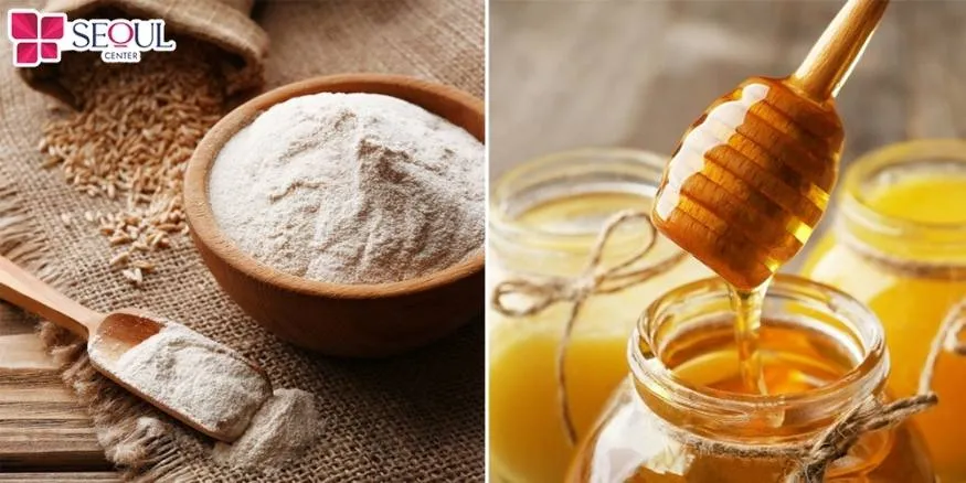 Mật ong và cám gạo chứa nhiều dưỡng chất có thể giúp tẩy da chết, làm sáng da, nuôi dưỡng da khỏe, mềm mại hơn
