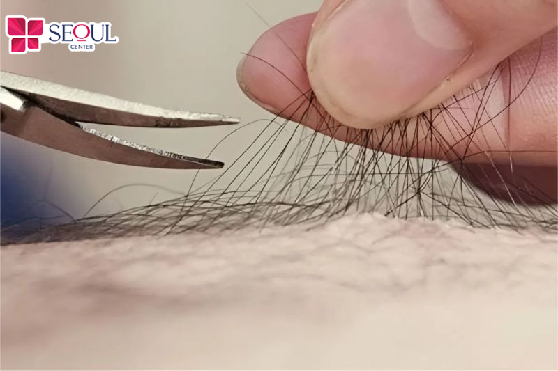 Nên wax khi lông dài khoảng 0,6cm nhưng nếu quá dài, bạn có thể tỉa ngắn bớt