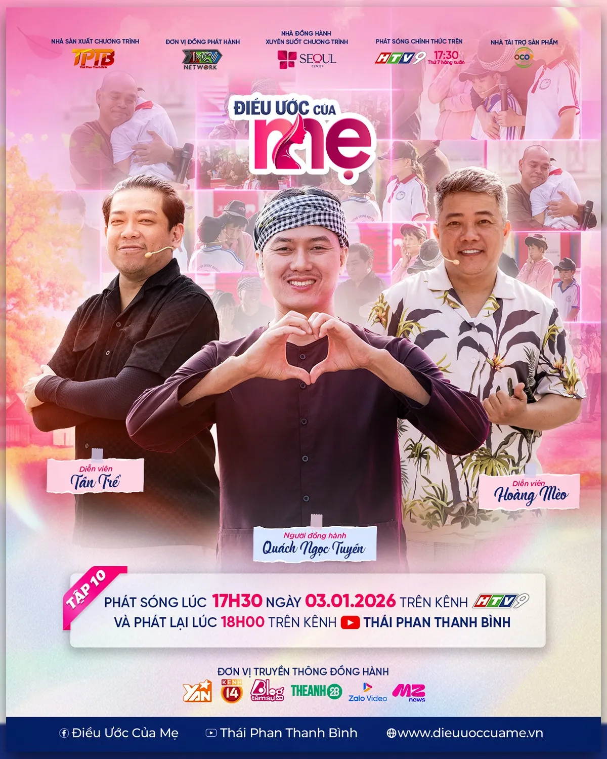 Tập 10 Điều Ước Của Mẹ có sự góp mặt của hai khách mời là nghệ sĩ Hoàng Mèo và diễn viên Tân Trề