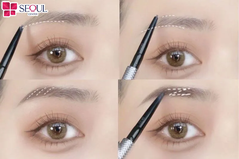 Bạn có thể vẽ lông mày cho mặt trái xoan dựa theo những đặc điểm khác trên gương mặt