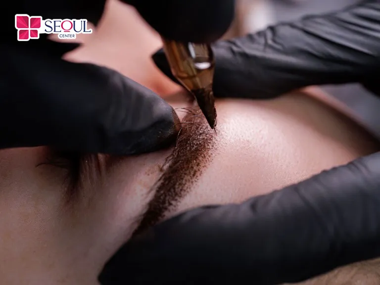 Quy trình phun mày chạm hạt được thực hiện chuẩn y khoa