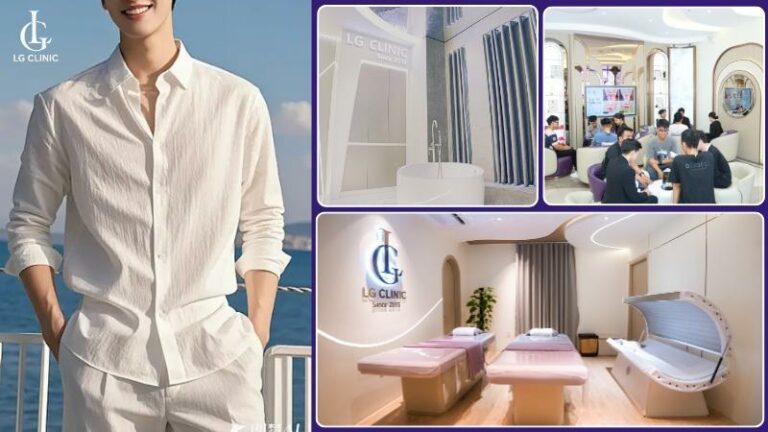 Không gian sang trọng, đội ngũ chuyên nghiệp, phòng tắm trắng khép kín là những ưu điểm khi tắm trắng nam tại LG Clinic