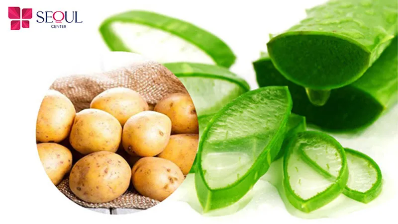 Kết hợp khoai tây với nha đam giúp loại bỏ lông hiệu quả