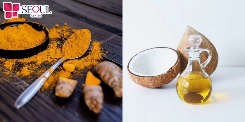 Bột nghệ và dầu dừa chứa những thành phần giúp lông nách những ai tuổi dậy thì suy yếu, chậm phát triển, mọc thưa thớt hơn