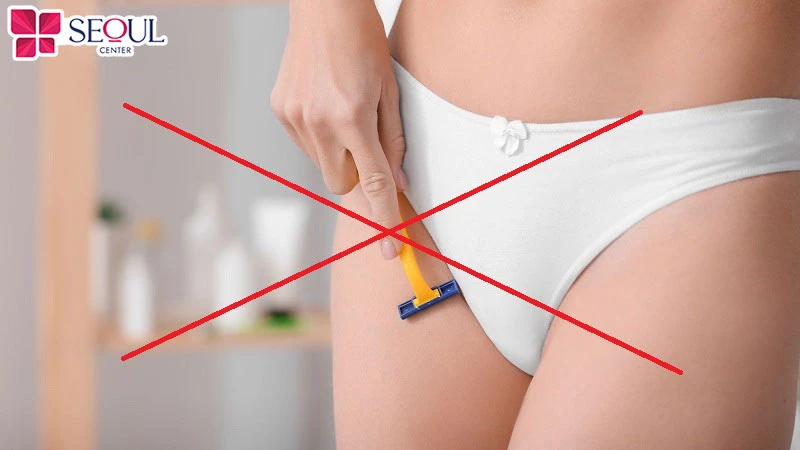 Không cạo lông vùng kín khi có lông mọc ngược, đặc biệt đã viêm nhiễm, kích ứng