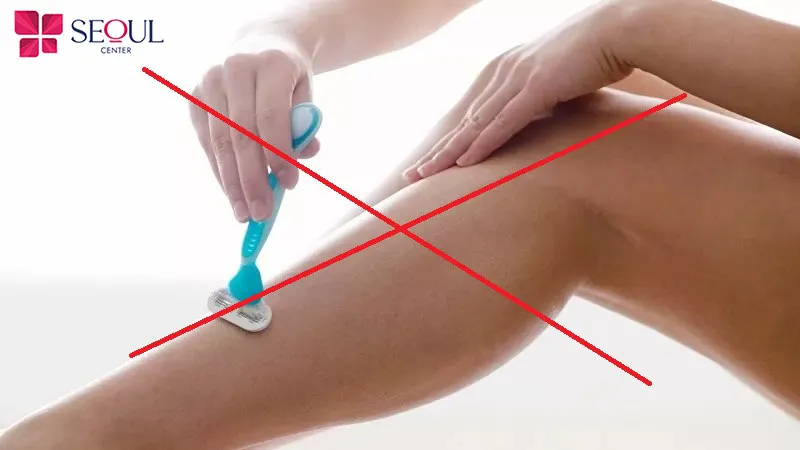 Không nên cạo, nhổ, tẩy lông vung triệt sau khi triệt lông bằng vôi